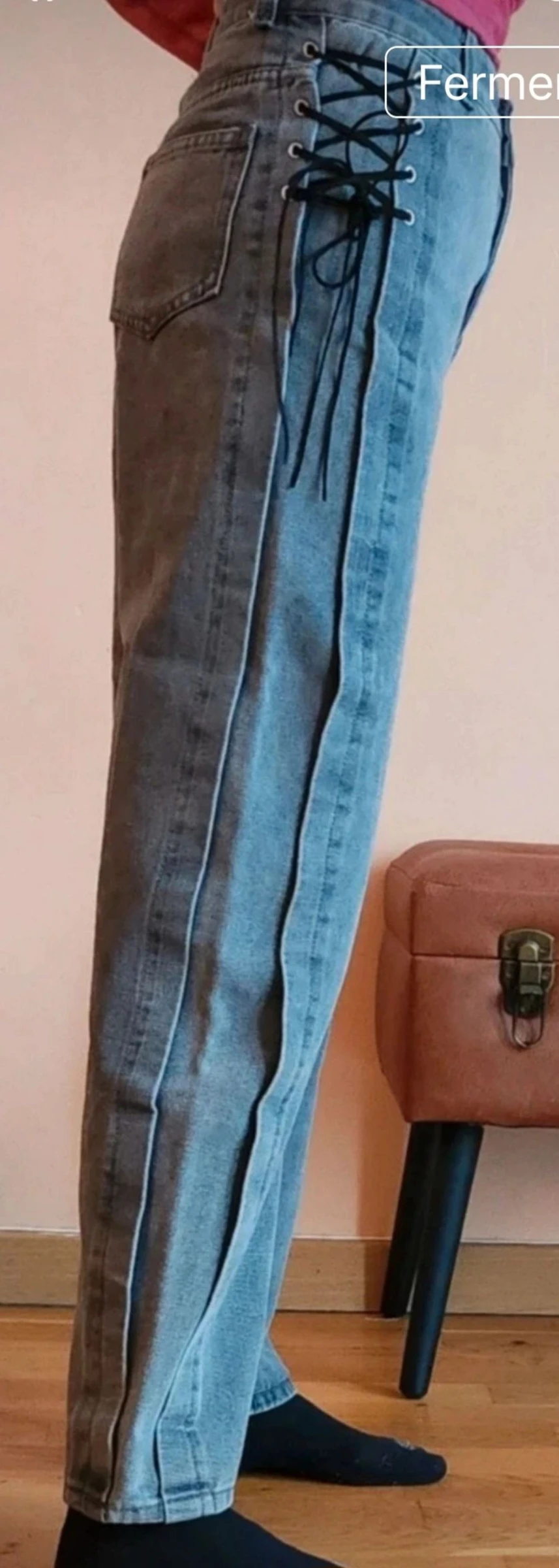 🙂 Grijze jeans met veters – Maat 36/S – photo 7